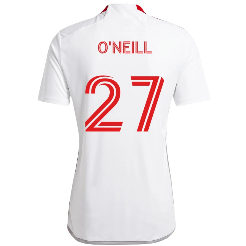 Danxen Kinderen Shane O'neill #27 Wit Rood Uitshirt Uittenue 2025/26 T-Shirt
