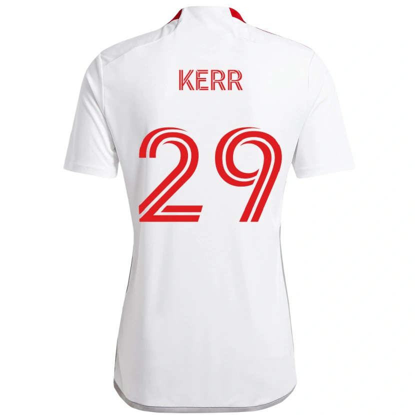 Danxen Kinderen Deandre Kerr #29 Wit Rood Uitshirt Uittenue 2025/26 T-Shirt