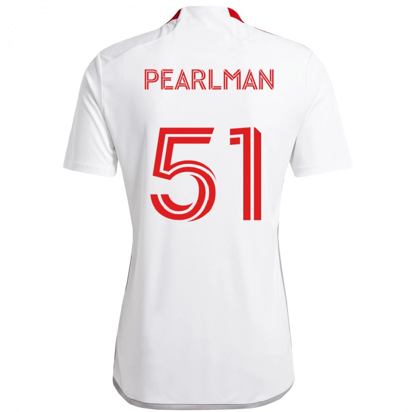 Danxen Kinderen Adam Pearlman #51 Wit Rood Uitshirt Uittenue 2025/26 T-Shirt