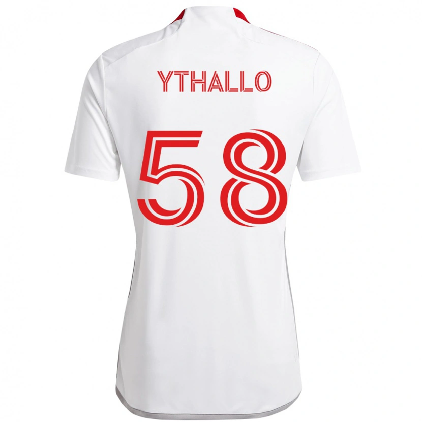 Danxen Kinderen Ythallo #58 Wit Rood Uitshirt Uittenue 2025/26 T-Shirt