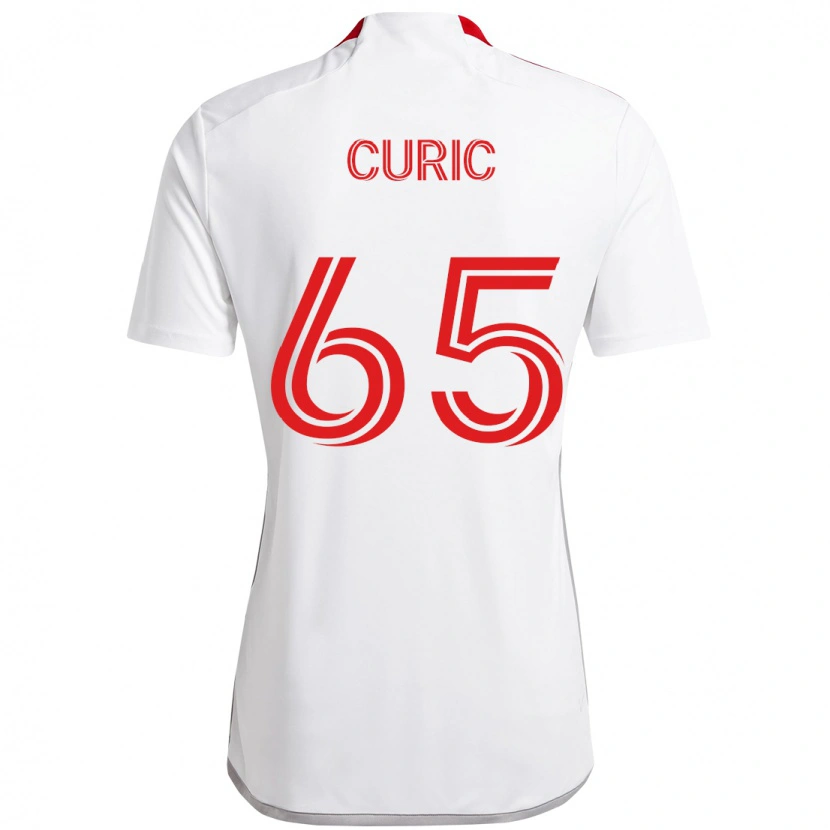 Danxen Kinderen Antony Curic #65 Wit Rood Uitshirt Uittenue 2025/26 T-Shirt