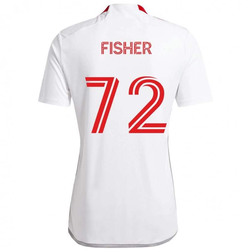 Danxen Kinderen Mark Fisher #72 Wit Rood Uitshirt Uittenue 2025/26 T-Shirt