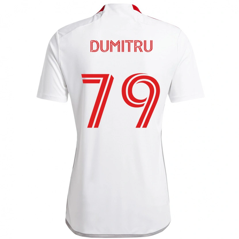 Danxen Kinderen Andrei Dumitru #79 Wit Rood Uitshirt Uittenue 2025/26 T-Shirt