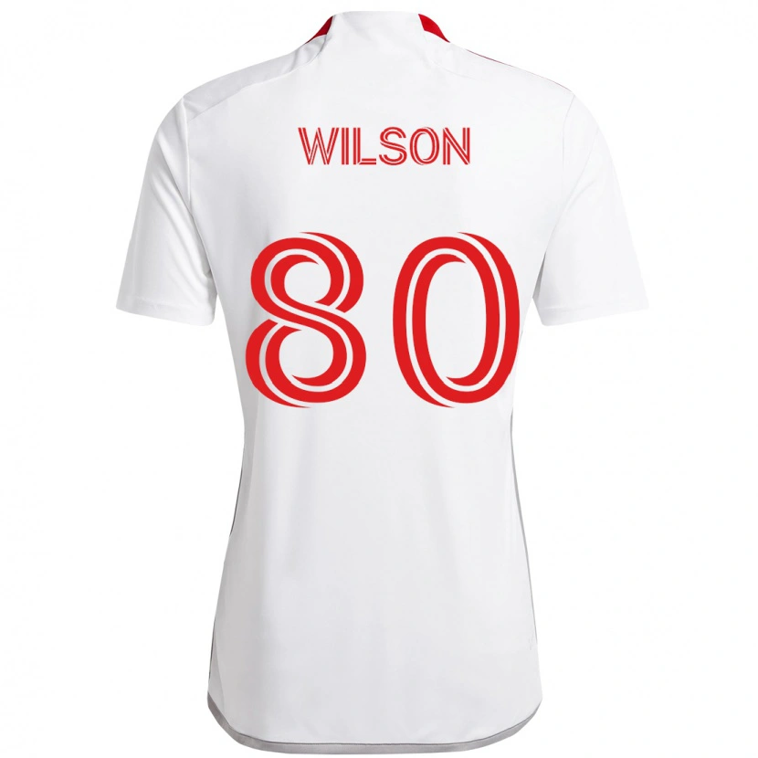Danxen Kinderen Shafique Wilson #80 Wit Rood Uitshirt Uittenue 2025/26 T-Shirt