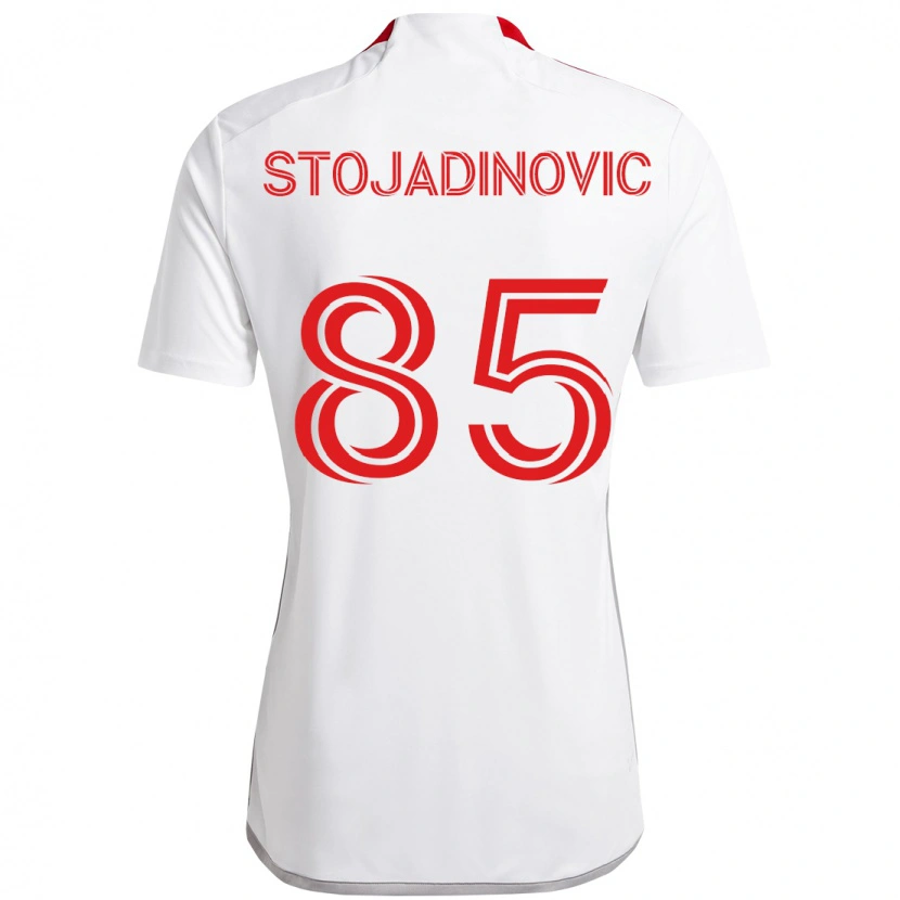 Danxen Kinderen Marko Stojadinovic #85 Wit Rood Uitshirt Uittenue 2025/26 T-Shirt