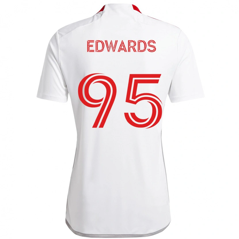Danxen Kinderen Nathaniel Edwards #95 Wit Rood Uitshirt Uittenue 2025/26 T-Shirt