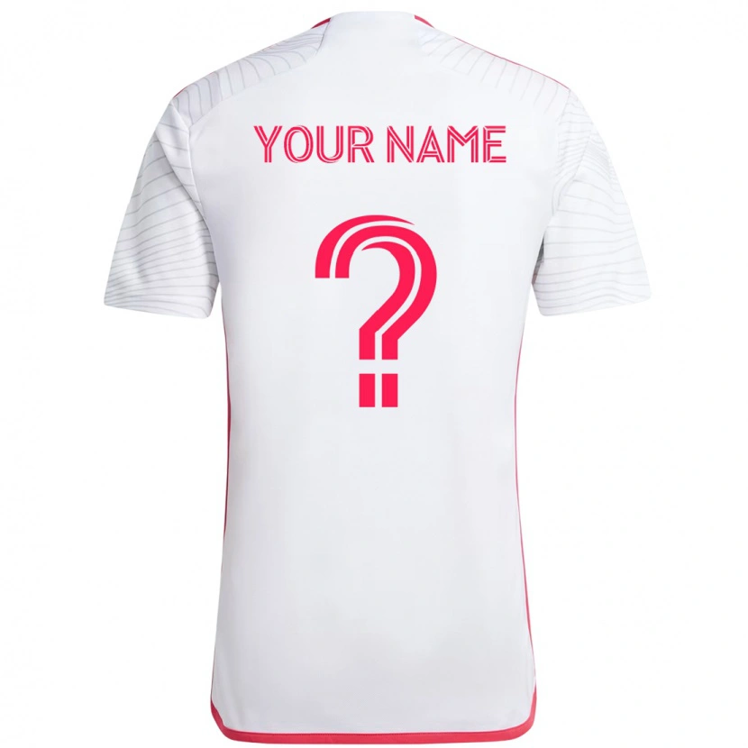 Danxen Kinderen Uw Naam #0 Wit Magenta Uitshirt Uittenue 2025/26 T-Shirt