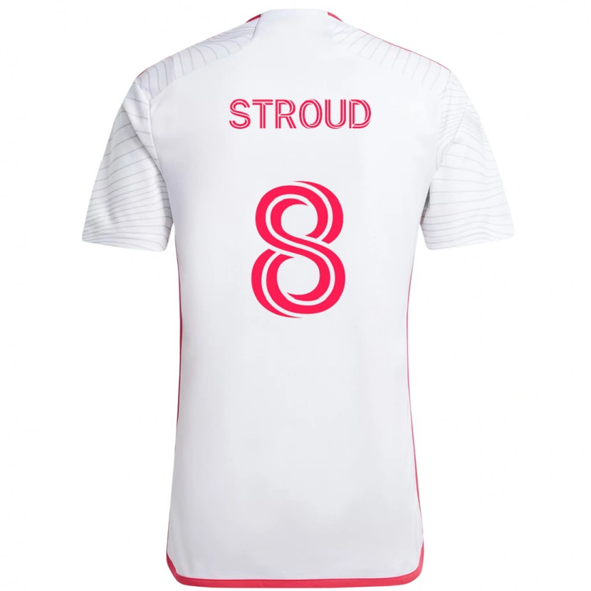 Danxen Kinderen Jared Stroud #8 Wit Magenta Uitshirt Uittenue 2025/26 T-Shirt