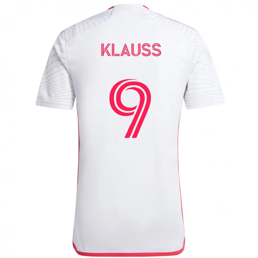 Danxen Kinderen João Klauss #9 Wit Magenta Uitshirt Uittenue 2025/26 T-Shirt