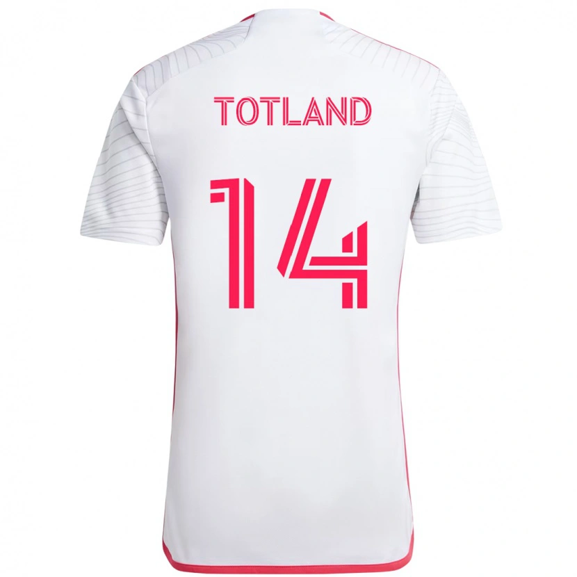 Danxen Kinderen Tomas Totland #14 Wit Magenta Uitshirt Uittenue 2025/26 T-Shirt