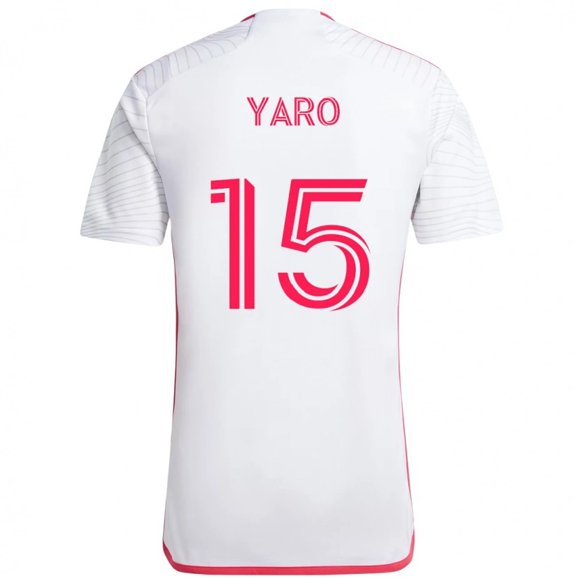 Danxen Kinderen Joshua Yaro #15 Wit Magenta Uitshirt Uittenue 2025/26 T-Shirt