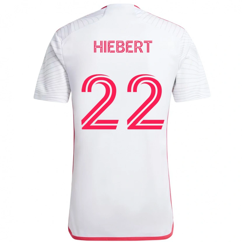 Danxen Kinderen Kyle Hiebert #22 Wit Magenta Uitshirt Uittenue 2025/26 T-Shirt