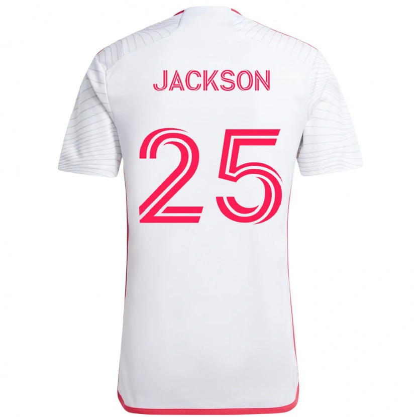 Danxen Kinderen Aziel Jackson #25 Wit Magenta Uitshirt Uittenue 2025/26 T-Shirt