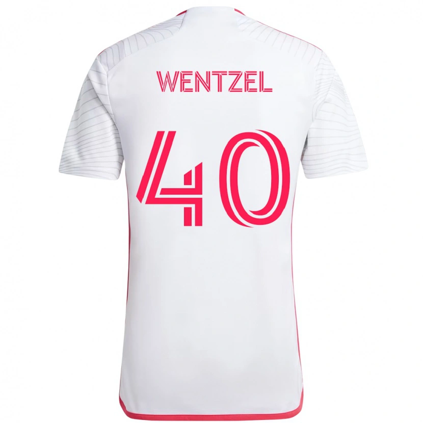 Danxen Kinderen Michael Wentzel #40 Wit Magenta Uitshirt Uittenue 2025/26 T-Shirt