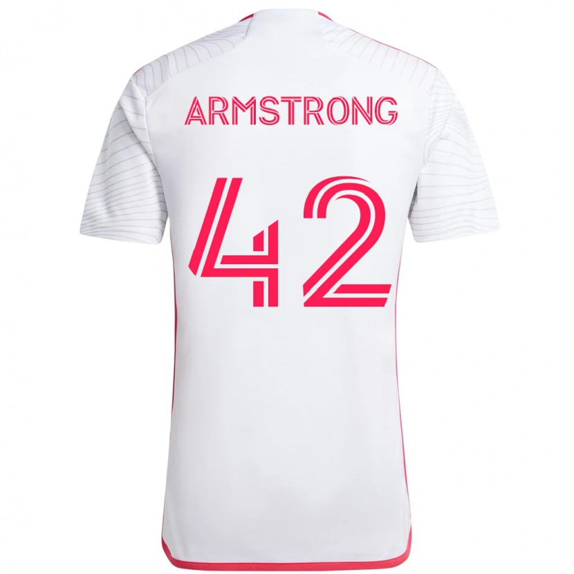 Danxen Kinderen Ezra Armstrong #42 Wit Magenta Uitshirt Uittenue 2025/26 T-Shirt