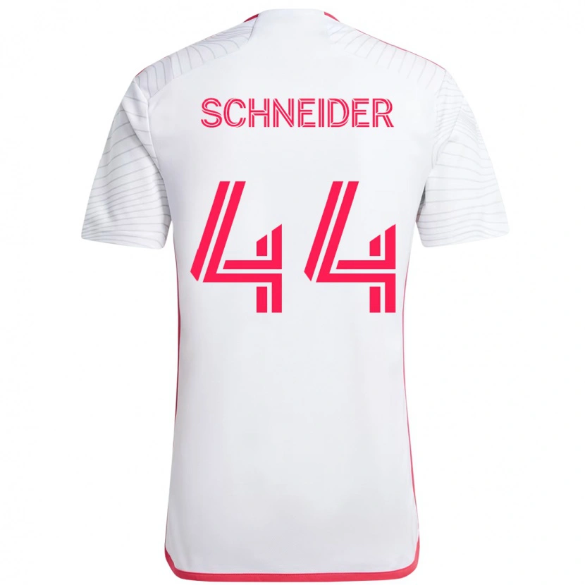 Danxen Kinderen Max Schneider #44 Wit Magenta Uitshirt Uittenue 2025/26 T-Shirt