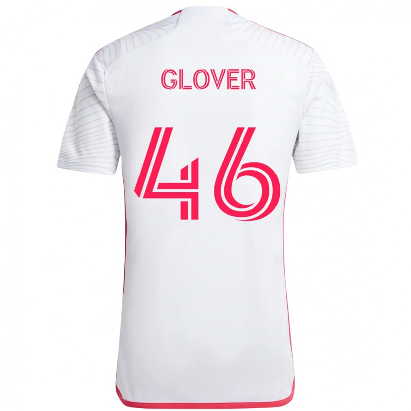 Danxen Kinderen Caden Glover #46 Wit Magenta Uitshirt Uittenue 2025/26 T-Shirt