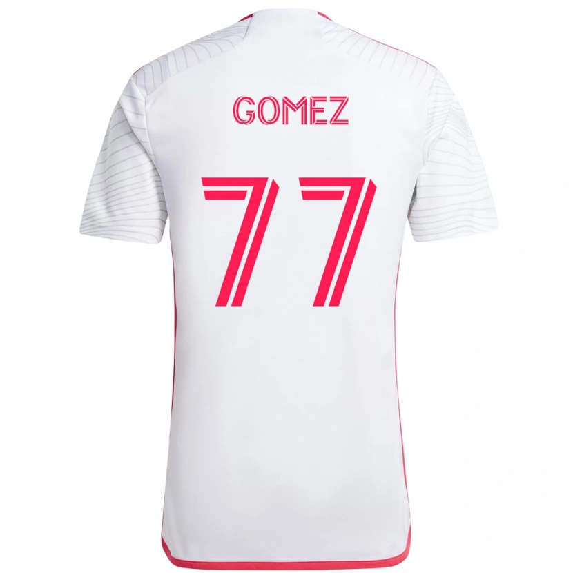 Danxen Kinderen Sam Gomez #77 Wit Magenta Uitshirt Uittenue 2025/26 T-Shirt