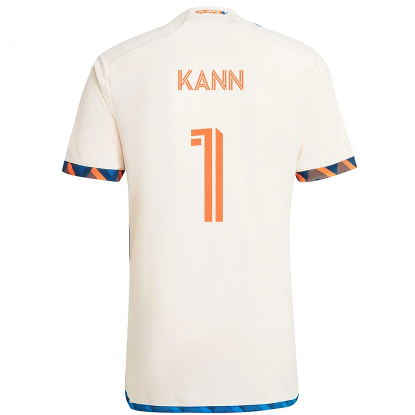 Danxen Kinderen Alec Kann #1 Wit Blauw Oranje Uitshirt Uittenue 2025/26 T-Shirt
