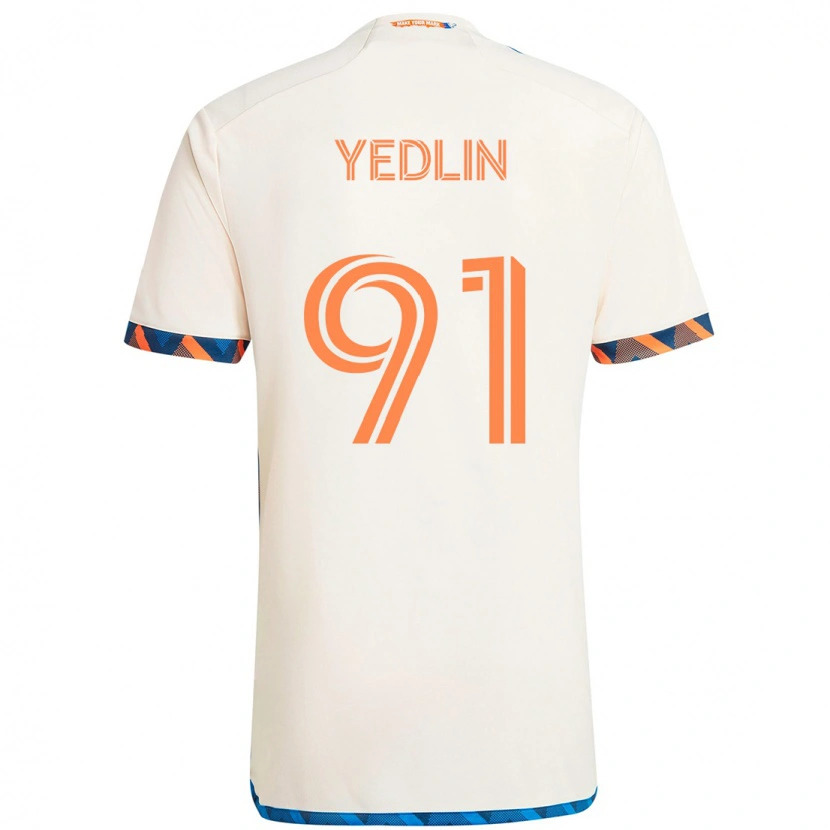 Danxen Kinderen Deandre Yedlin #91 Wit Blauw Oranje Uitshirt Uittenue 2025/26 T-Shirt