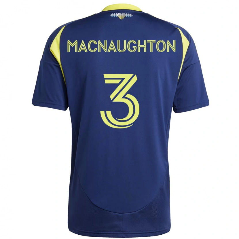 Danxen Kinderen Lukas Macnaughton #3 Marineblauw Geel Uitshirt Uittenue 2025/26 T-Shirt