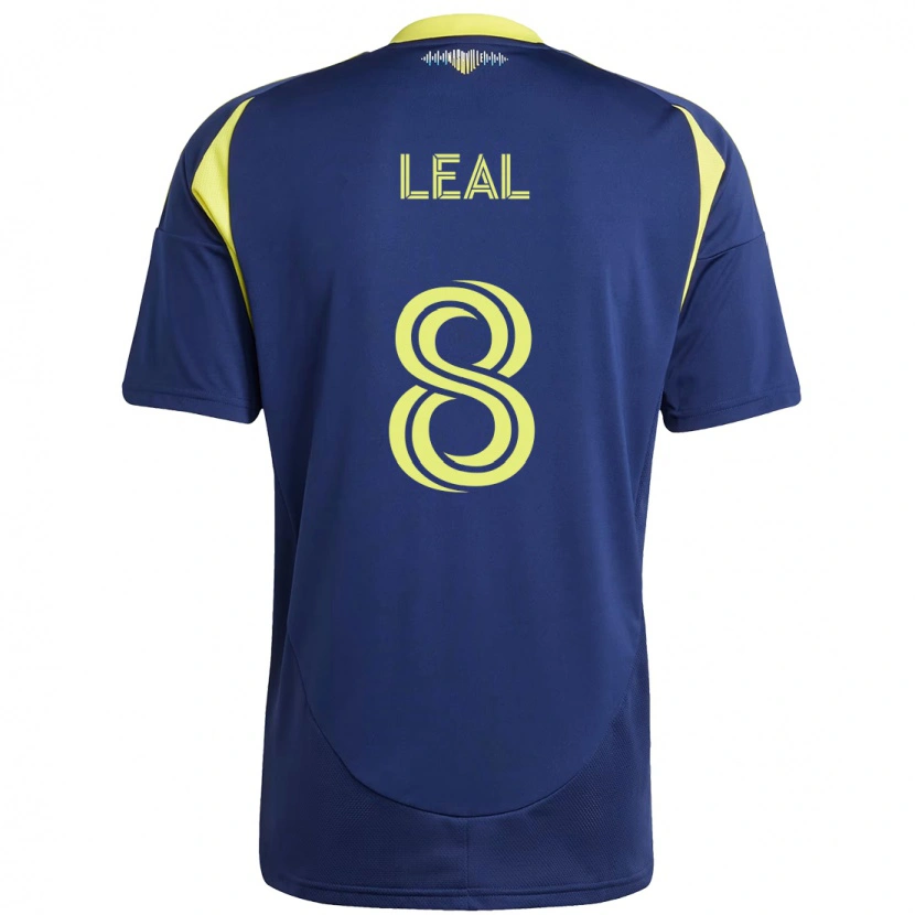 Danxen Kinderen Randall Leal #8 Marineblauw Geel Uitshirt Uittenue 2025/26 T-Shirt