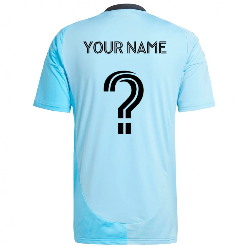 Danxen Kinderen Uw Naam #0 Hemelsblauw Uitshirt Uittenue 2025/26 T-Shirt