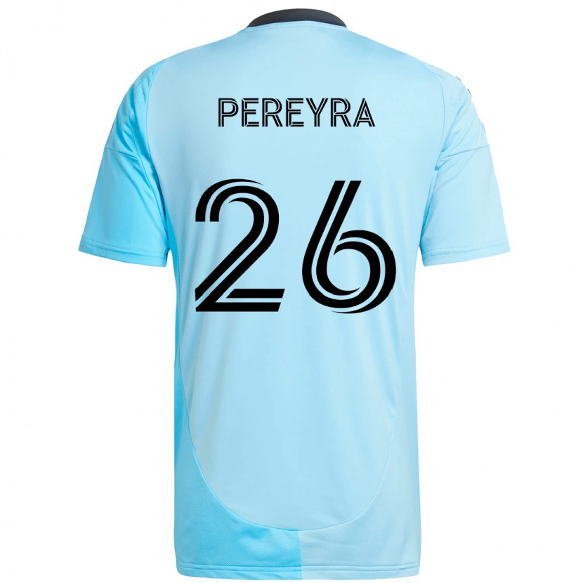 Danxen Kinderen Joaquín Pereyra #26 Hemelsblauw Uitshirt Uittenue 2025/26 T-Shirt