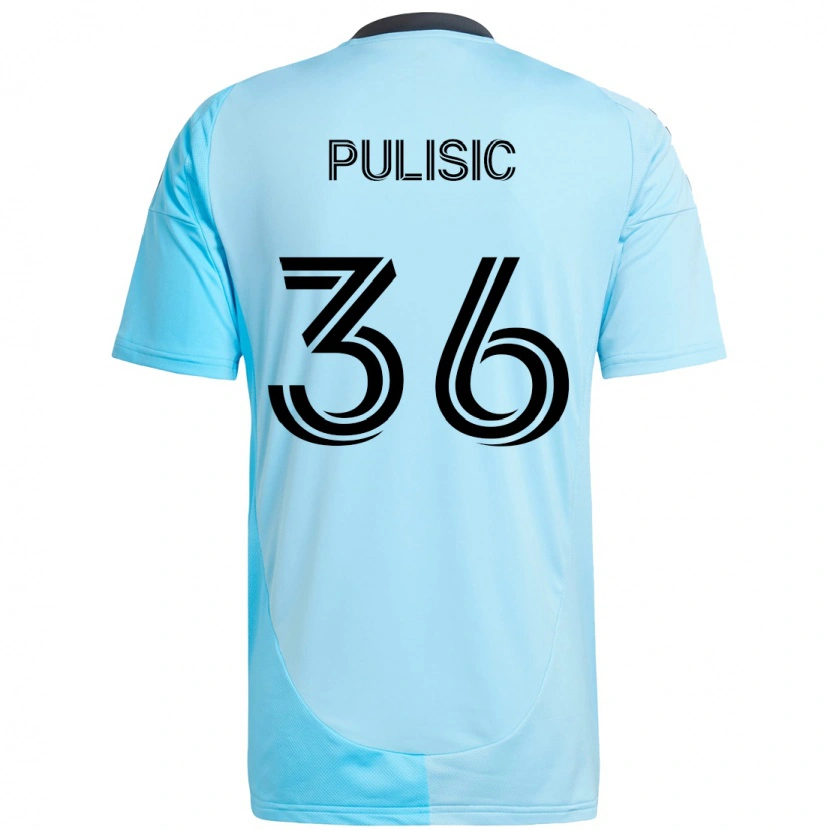 Danxen Kinderen Will Pulisic #36 Hemelsblauw Uitshirt Uittenue 2025/26 T-Shirt