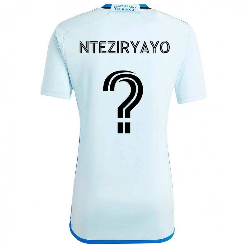 Danxen Kinderen Josh Nteziryayo #0 Hemelsblauw Donkerblauw Uitshirt Uittenue 2025/26 T-Shirt