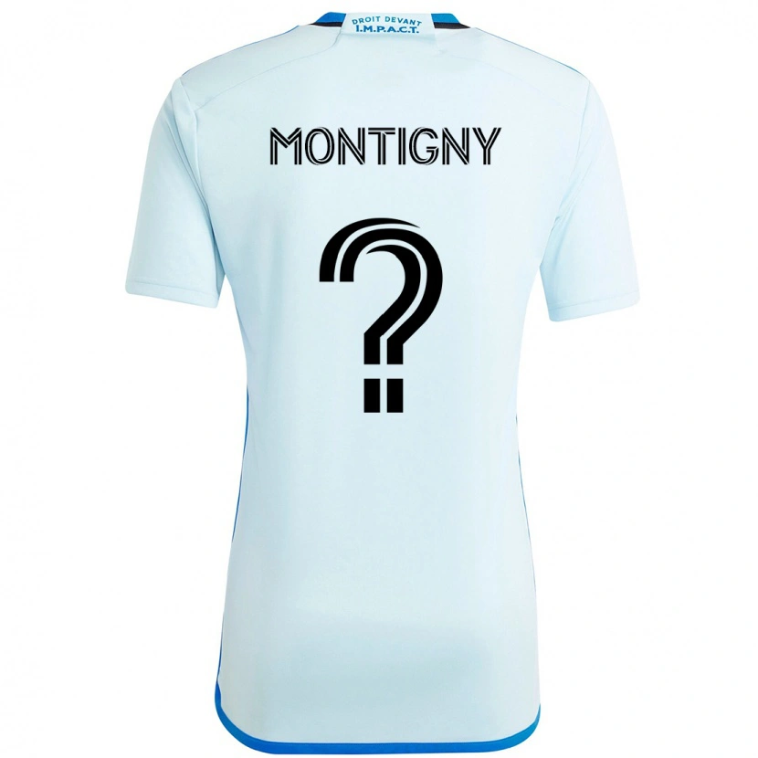 Danxen Kinderen Gaël De Montigny #0 Hemelsblauw Donkerblauw Uitshirt Uittenue 2025/26 T-Shirt