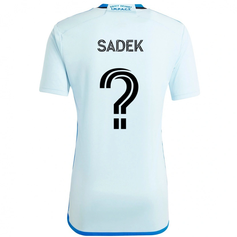 Danxen Kinderen Aghilas Sadek #0 Hemelsblauw Donkerblauw Uitshirt Uittenue 2025/26 T-Shirt