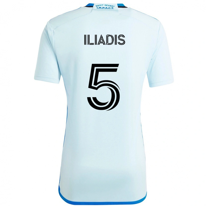 Danxen Kinderen Ilias Iliadis #5 Hemelsblauw Donkerblauw Uitshirt Uittenue 2025/26 T-Shirt