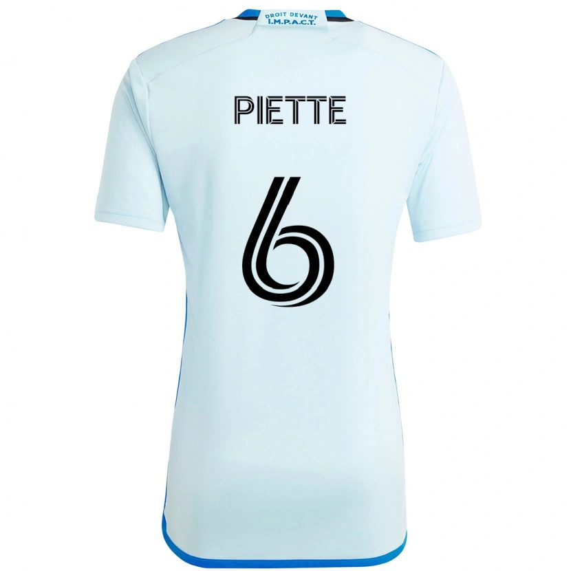 Danxen Kinderen Samuel Piette #6 Hemelsblauw Donkerblauw Uitshirt Uittenue 2025/26 T-Shirt