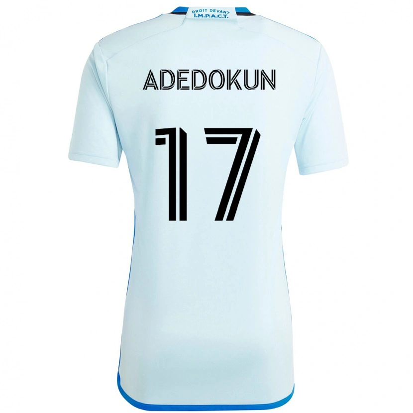 Danxen Kinderen Michael Adedokun #17 Hemelsblauw Donkerblauw Uitshirt Uittenue 2025/26 T-Shirt