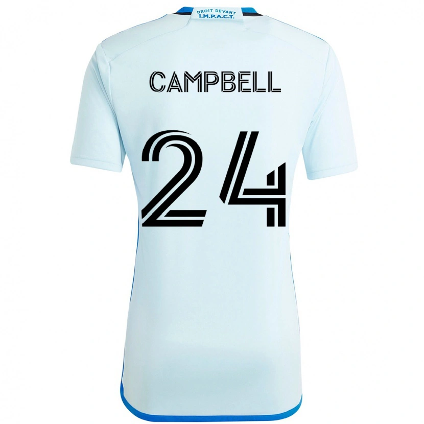 Danxen Kinderen George Campbell #24 Hemelsblauw Donkerblauw Uitshirt Uittenue 2025/26 T-Shirt