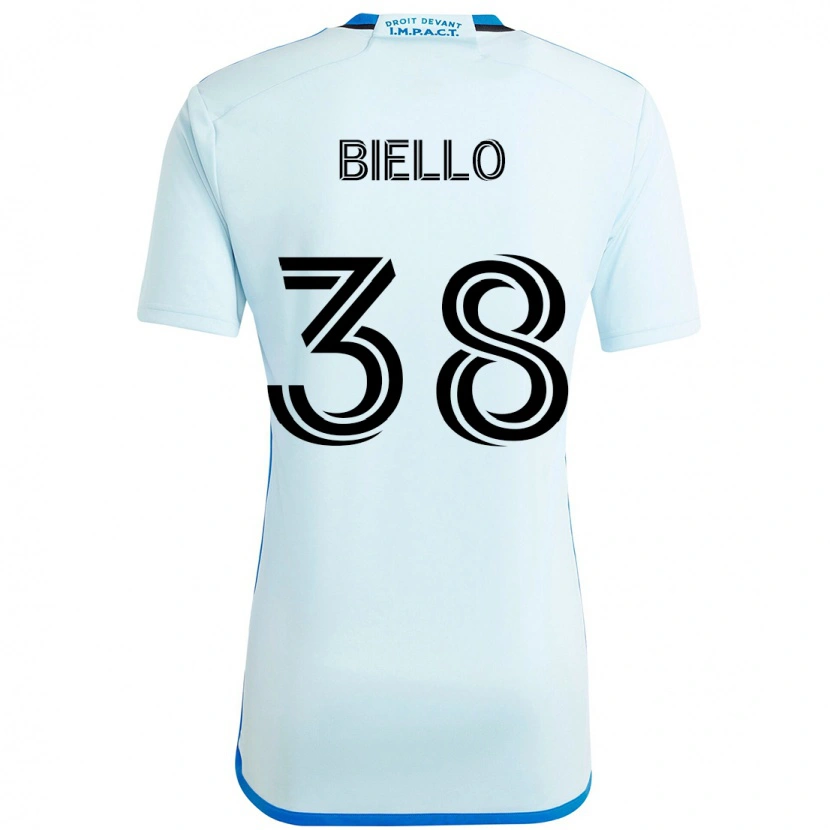 Danxen Kinderen Alessandro Biello #38 Hemelsblauw Donkerblauw Uitshirt Uittenue 2025/26 T-Shirt