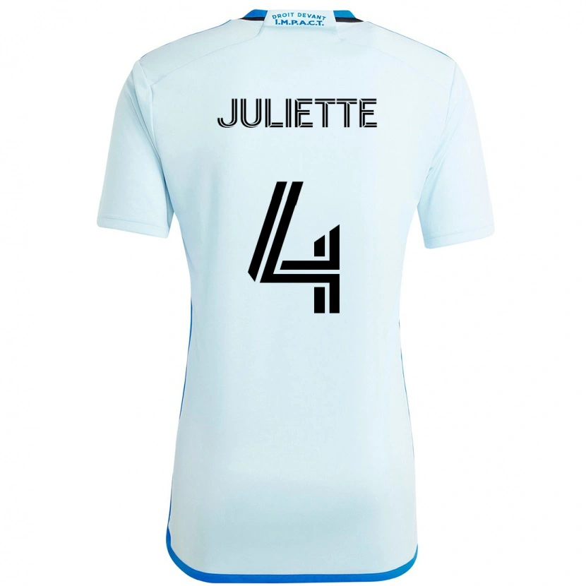 Danxen Kinderen Perreault Juliette #4 Hemelsblauw Donkerblauw Uitshirt Uittenue 2025/26 T-Shirt