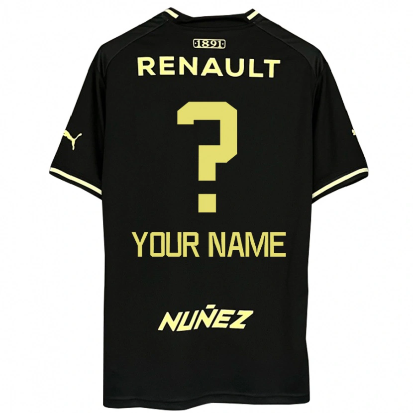 Danxen Kinderen Uw Naam #0 Zwart Geel Uitshirt Uittenue 2025/26 T-Shirt