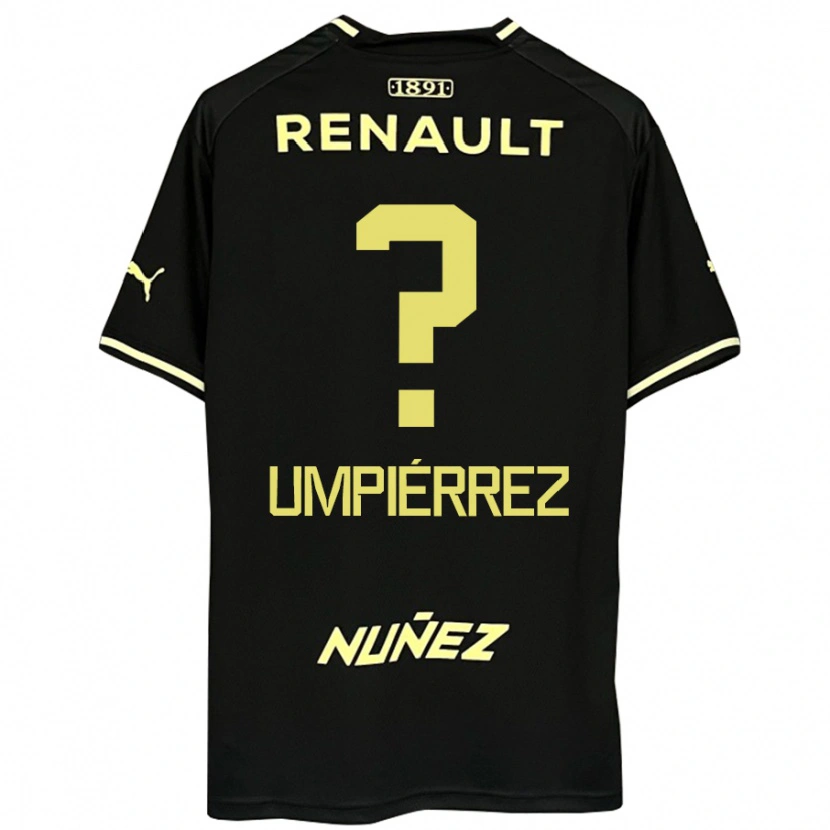 Danxen Kinderen Leandro Umpiérrez #0 Zwart Geel Uitshirt Uittenue 2025/26 T-Shirt