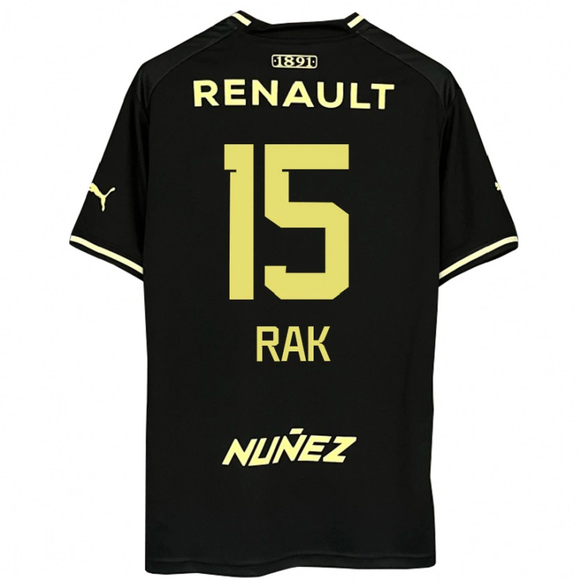 Danxen Kinderen Yonatthan Rak #15 Zwart Geel Uitshirt Uittenue 2025/26 T-Shirt