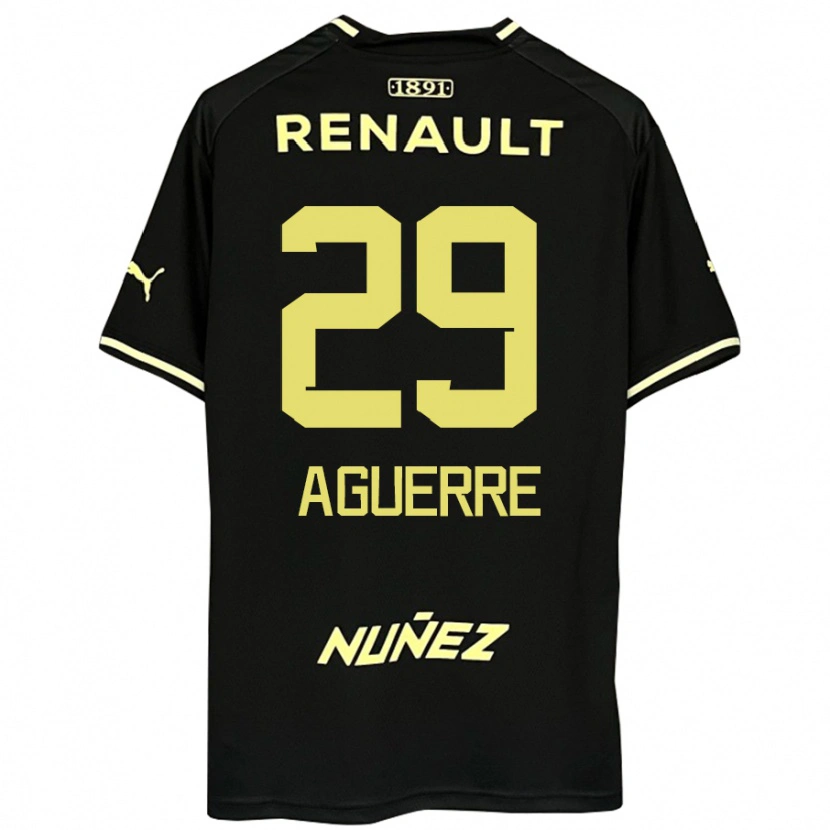 Danxen Kinderen Washington Aguerre #29 Zwart Geel Uitshirt Uittenue 2025/26 T-Shirt