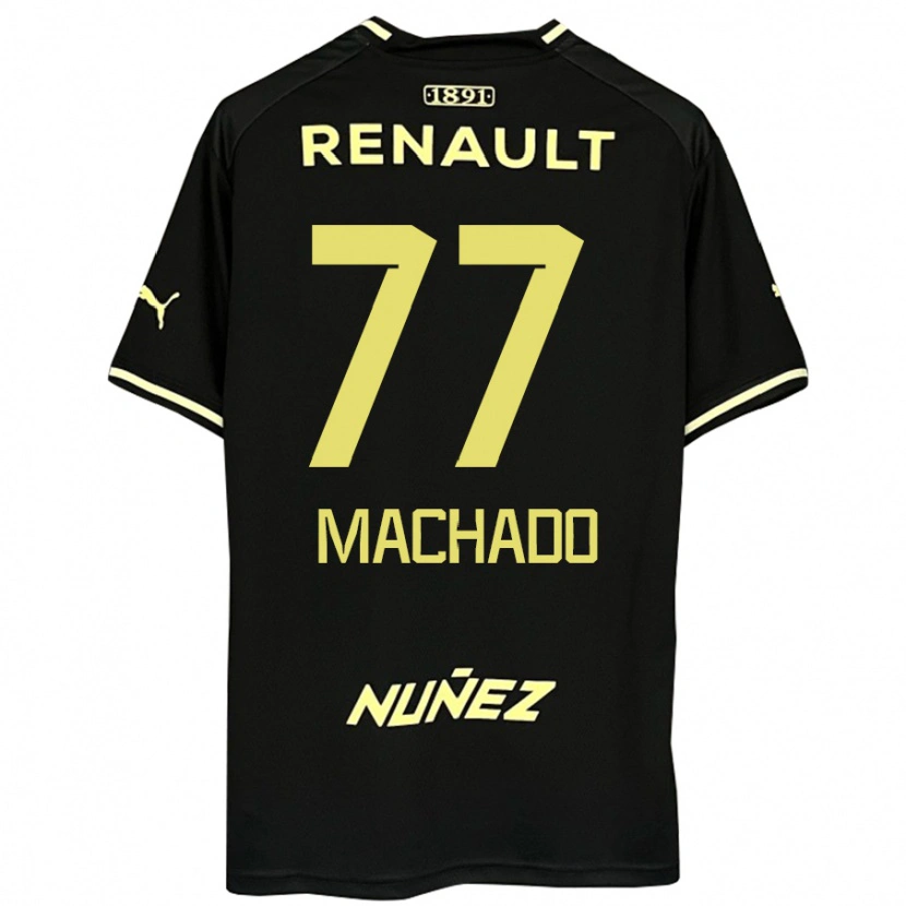 Danxen Kinderen Alexander Machado #77 Zwart Geel Uitshirt Uittenue 2025/26 T-Shirt