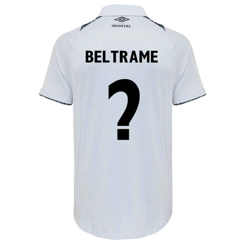 Danxen Kinderen Thiago Beltrame #0 Wit Blauw Uitshirt Uittenue 2025/26 T-Shirt