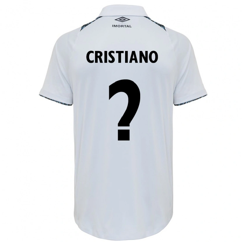 Danxen Kinderen Cristiano #0 Wit Blauw Uitshirt Uittenue 2025/26 T-Shirt
