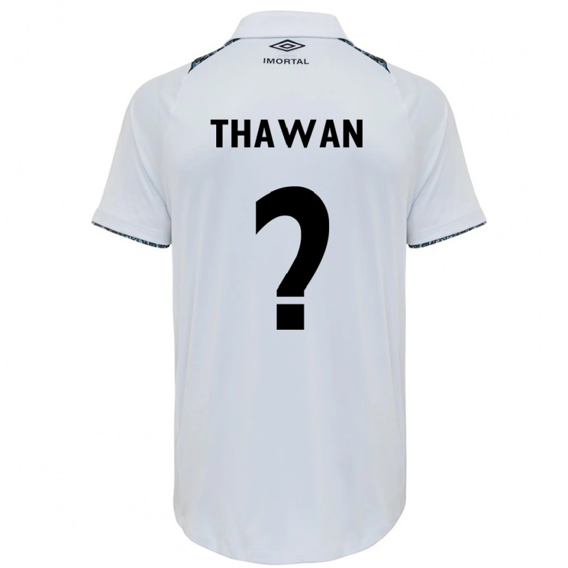 Danxen Kinderen Athos Thawan #0 Wit Blauw Uitshirt Uittenue 2025/26 T-Shirt