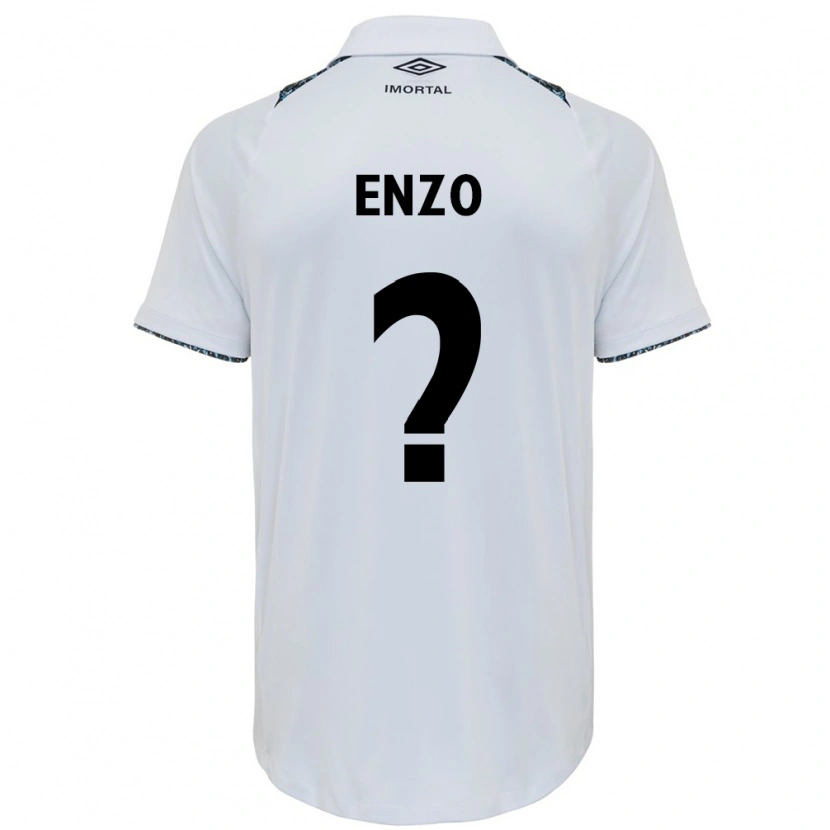 Danxen Kinderen Enzo #0 Wit Blauw Uitshirt Uittenue 2025/26 T-Shirt