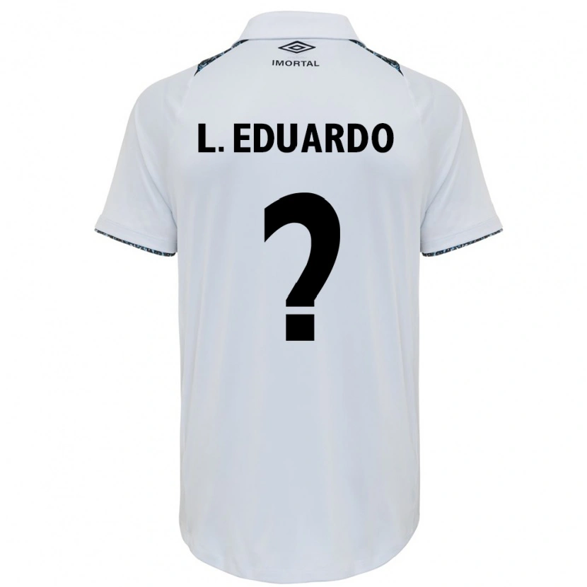 Danxen Kinderen Luis Eduardo #0 Wit Blauw Uitshirt Uittenue 2025/26 T-Shirt