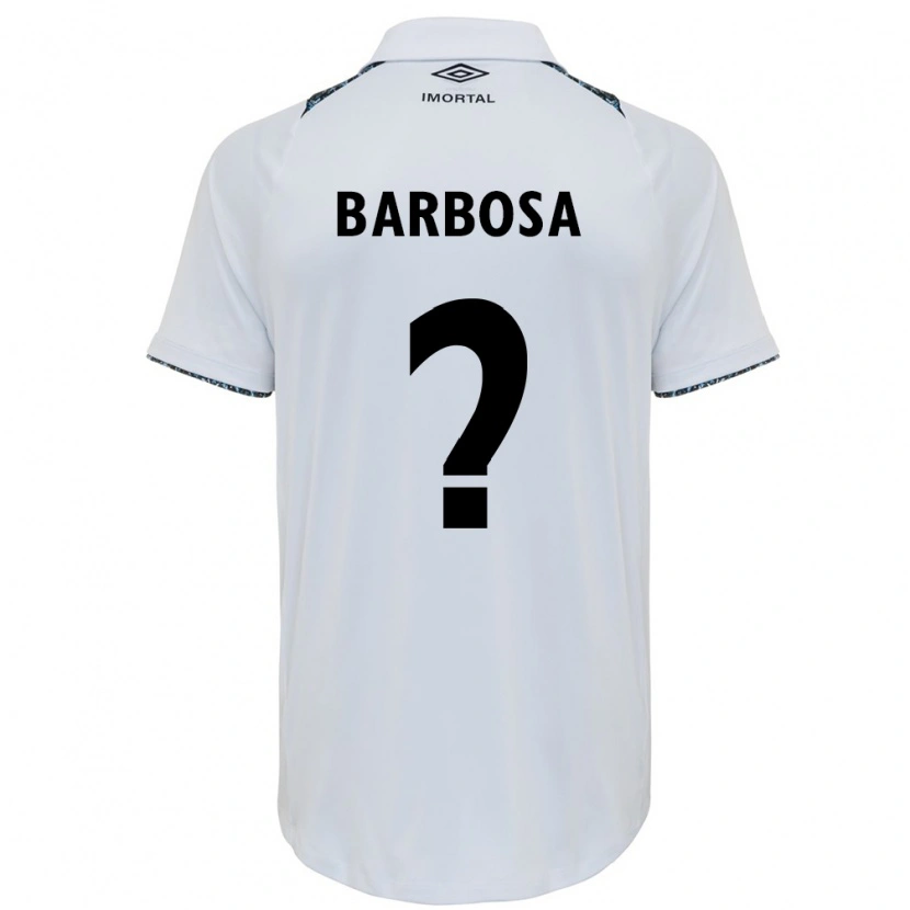 Danxen Kinderen Natã Barbosa #0 Wit Blauw Uitshirt Uittenue 2025/26 T-Shirt