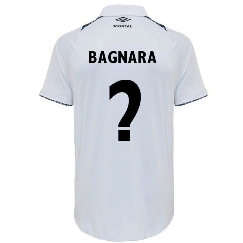 Danxen Kinderen Vinicius Bagnara #0 Wit Blauw Uitshirt Uittenue 2025/26 T-Shirt